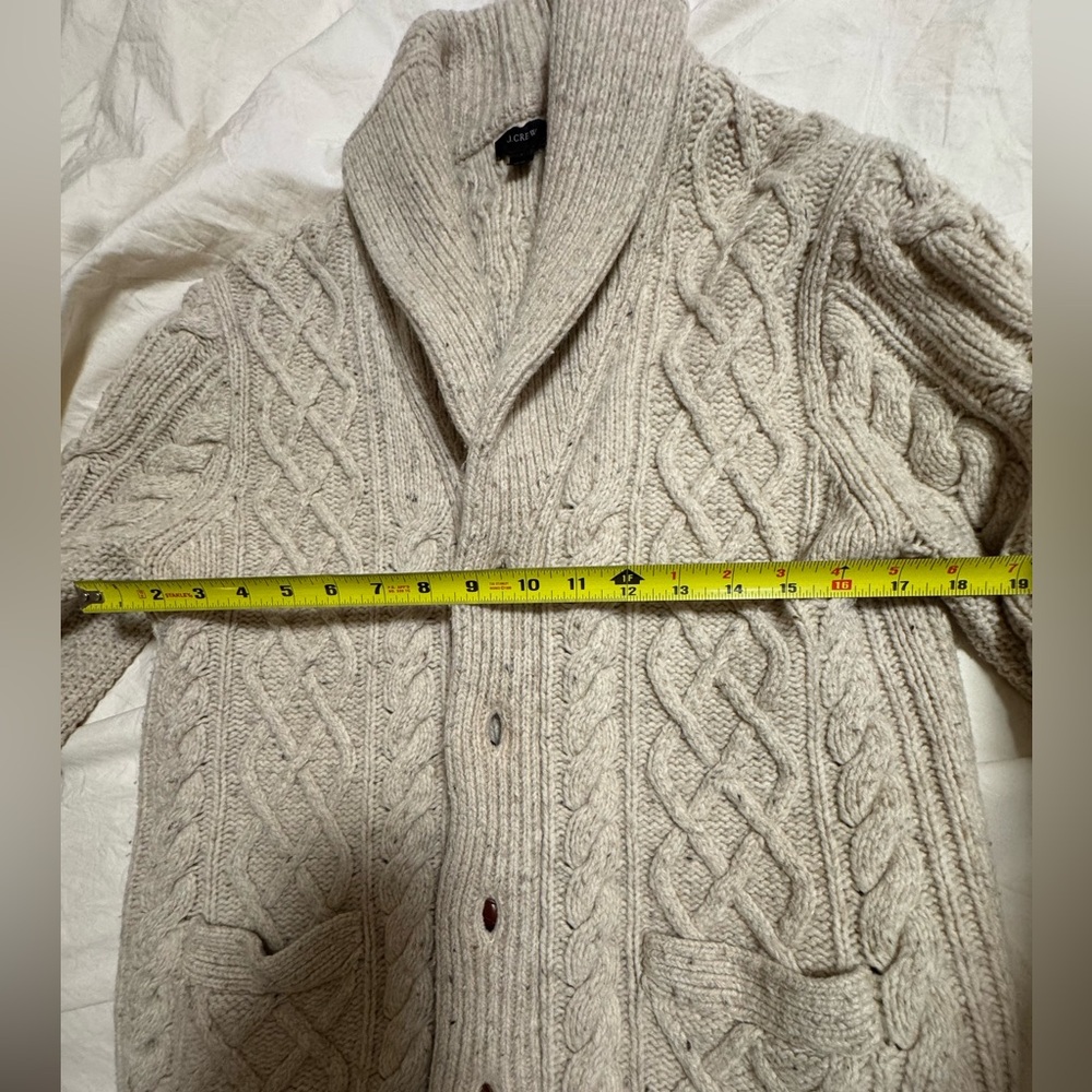 J. Crew Cable Knit Cardigan - Cream - Picture 4 of 5
